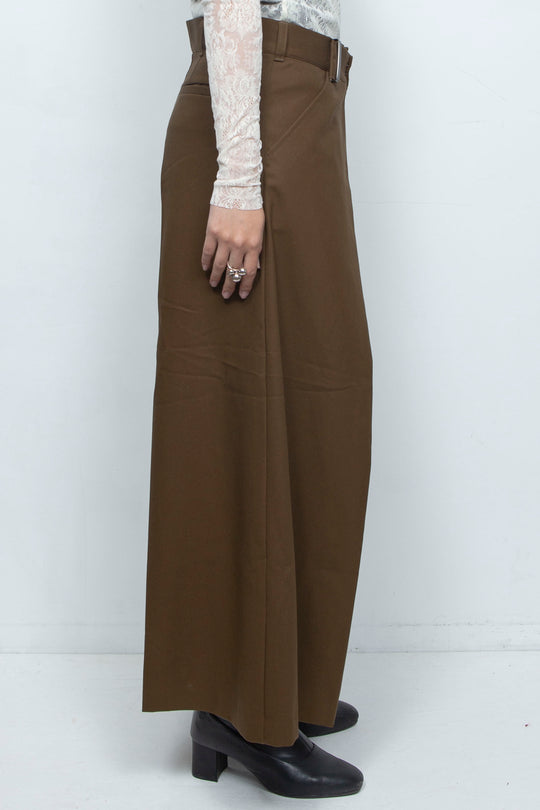 WRAP PANTS BROWN