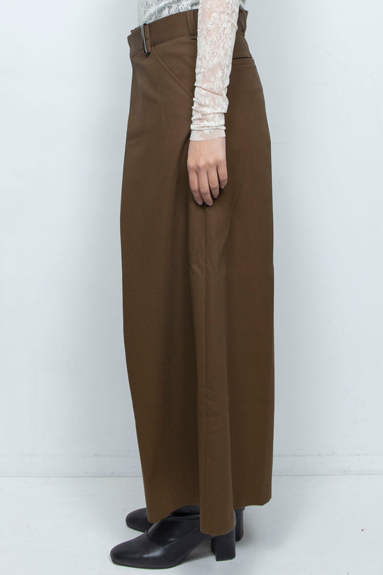 WRAP PANTS BROWN