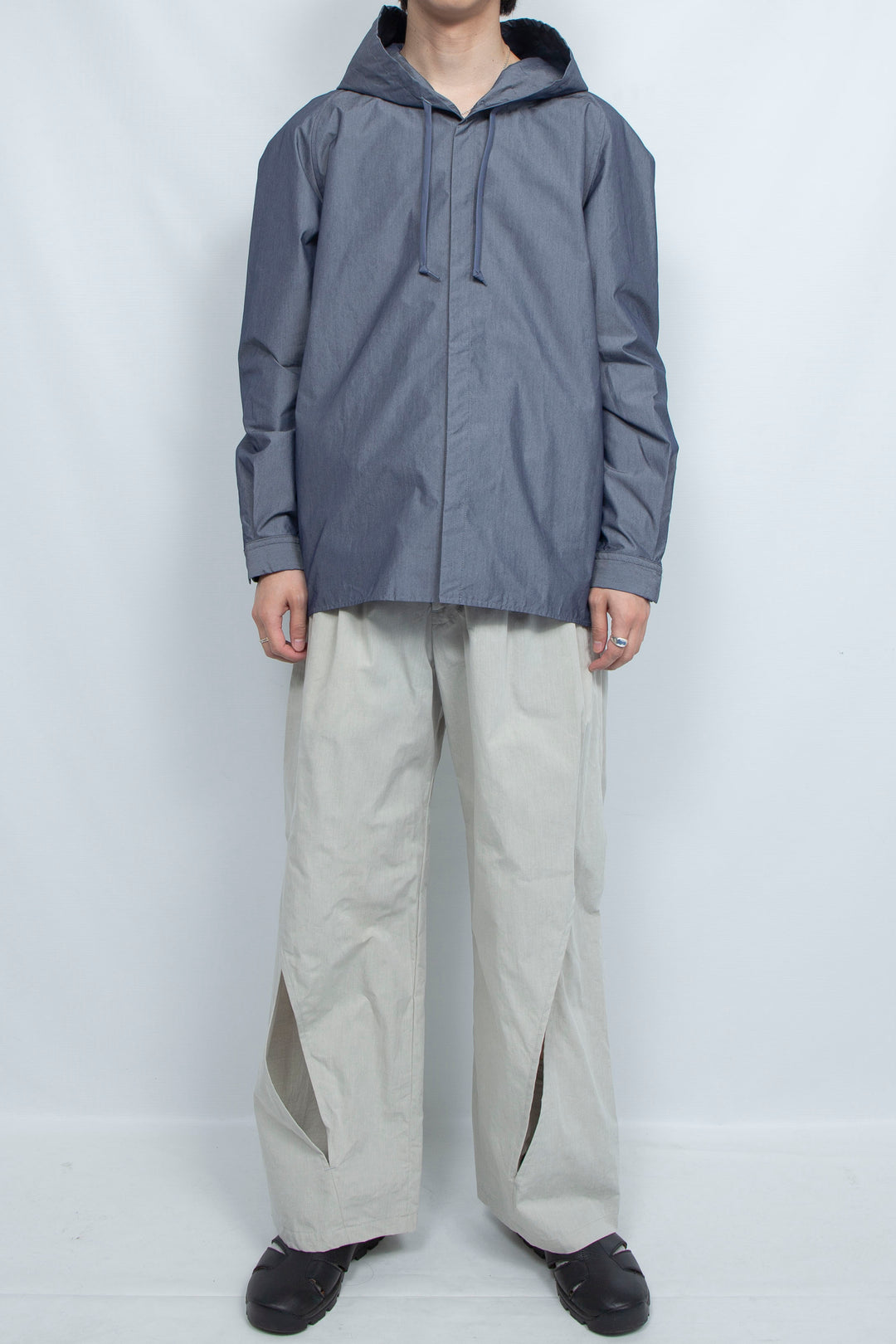 moon slit slacks light gray
