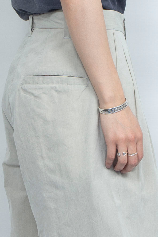 moon slit slacks light gray