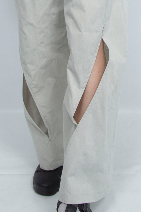 moon slit slacks light gray