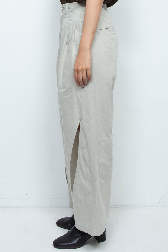 moon slit slacks light gray
