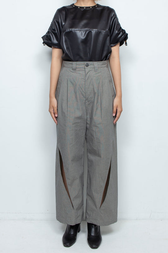 moon slit slacks chrcoal