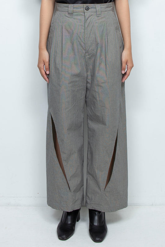 moon slit slacks chrcoal