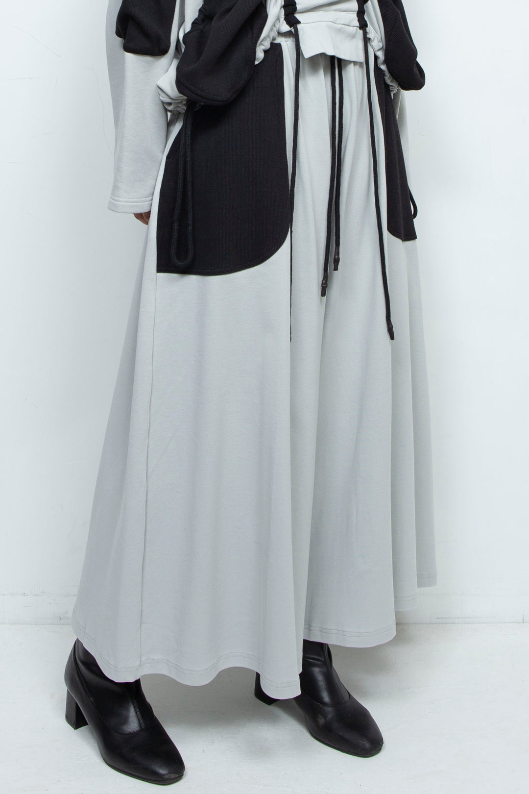 WIDE GREY RIB PANTS