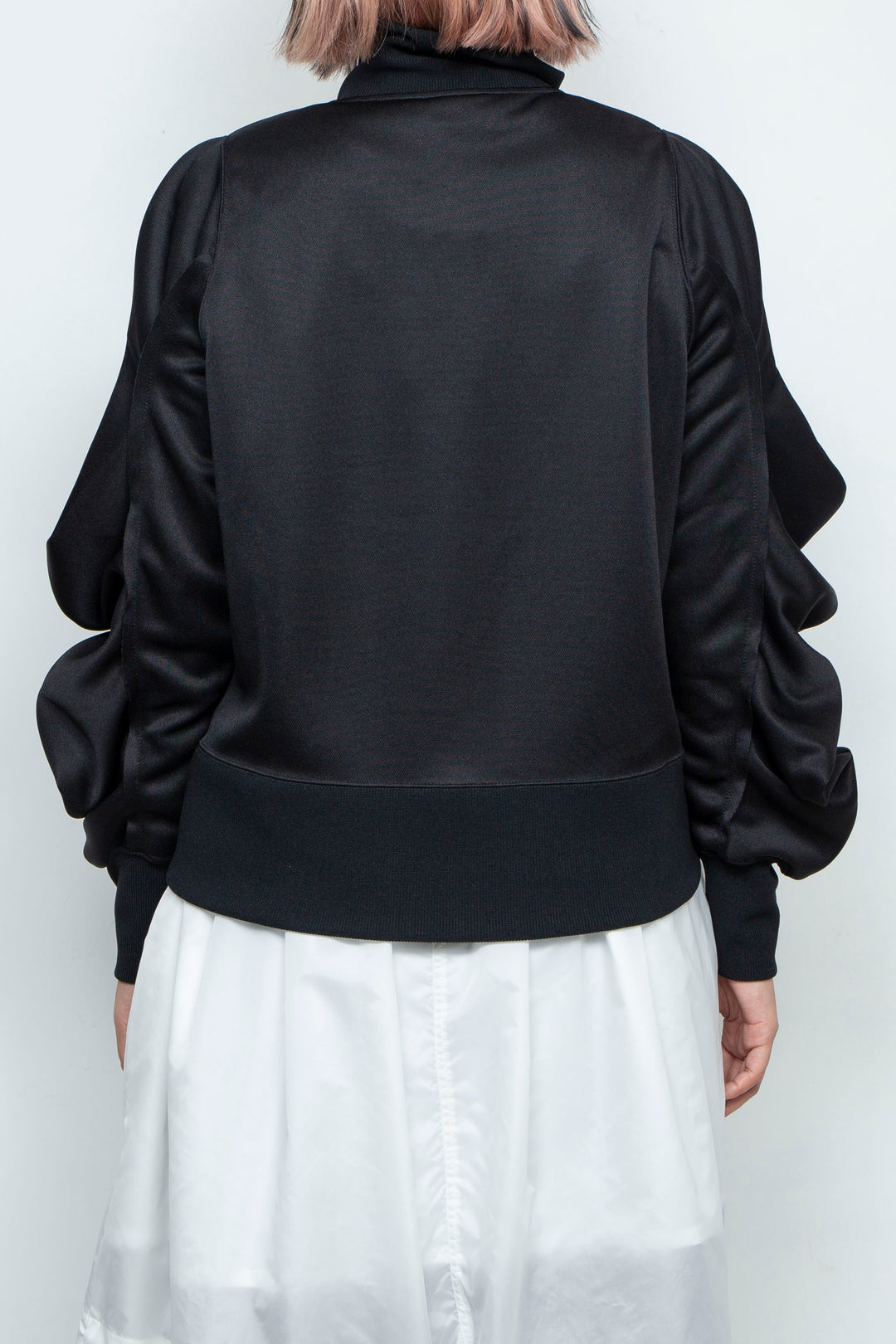 Reebok half zip deformed sweat shirt Black
