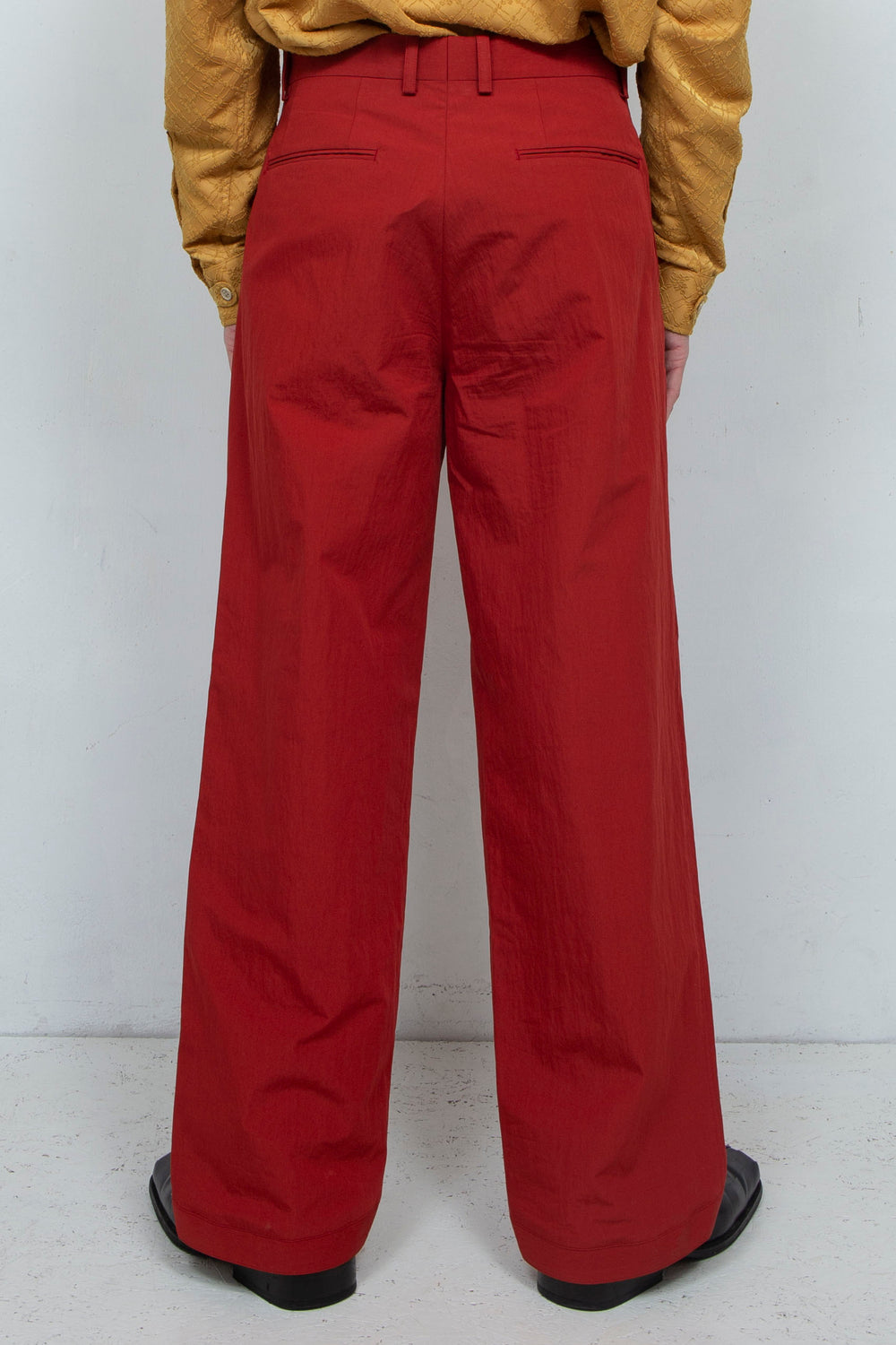 Slit pants Red