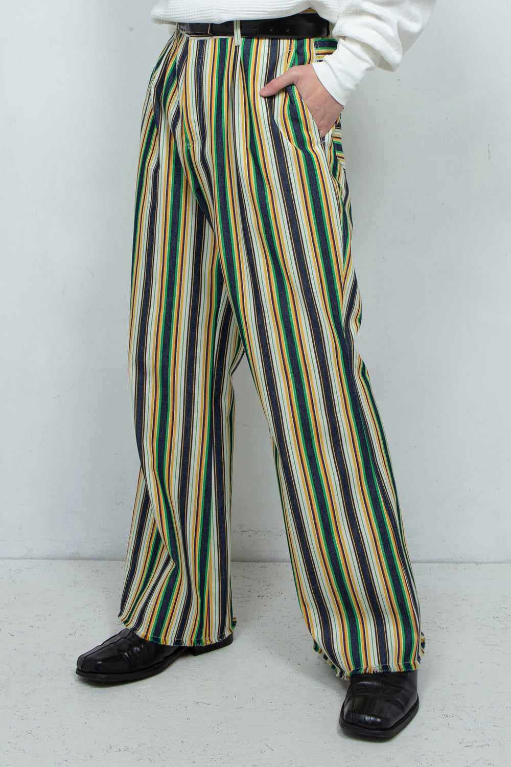 Denim pants White