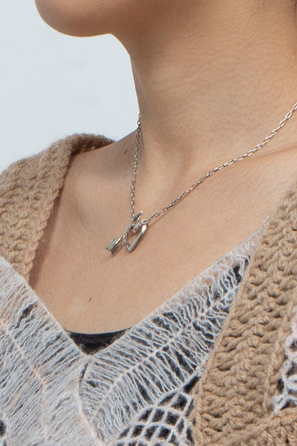 heart & arrow necklace silver BHN6