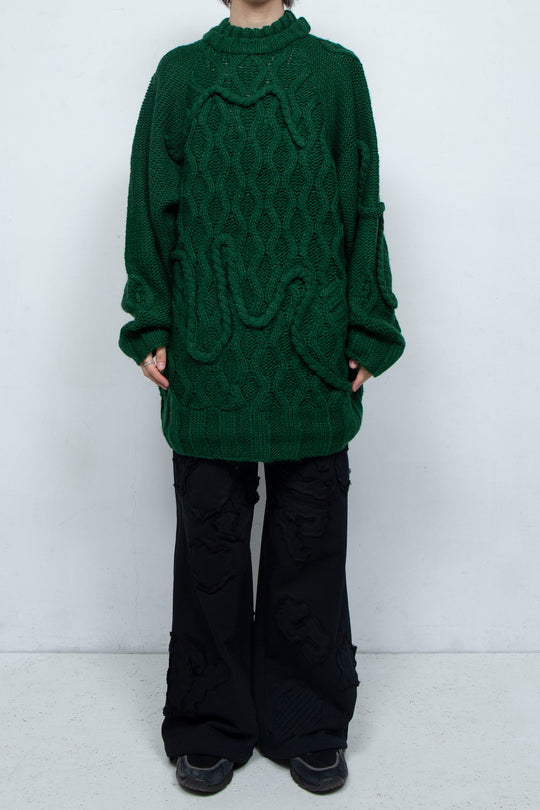 Insect intrusion knit GREEN