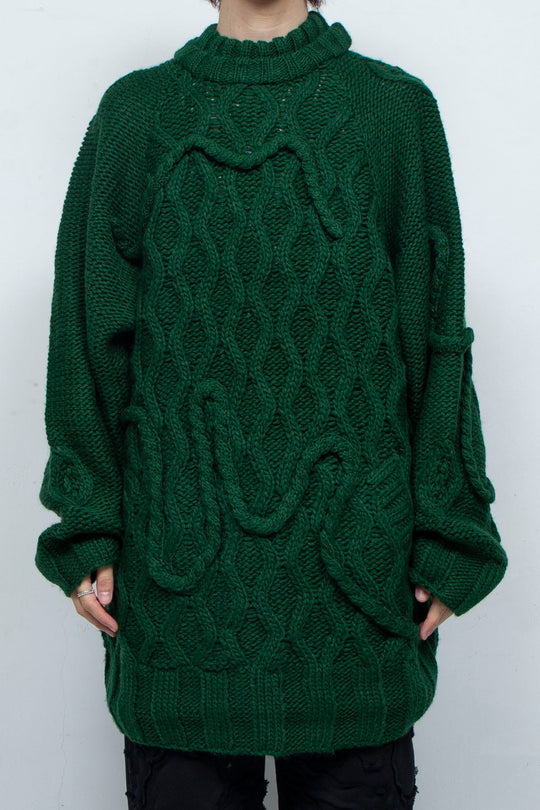 Insect intrusion knit GREEN