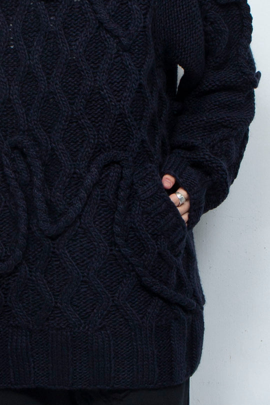 Insect intrusion knit NAVY
