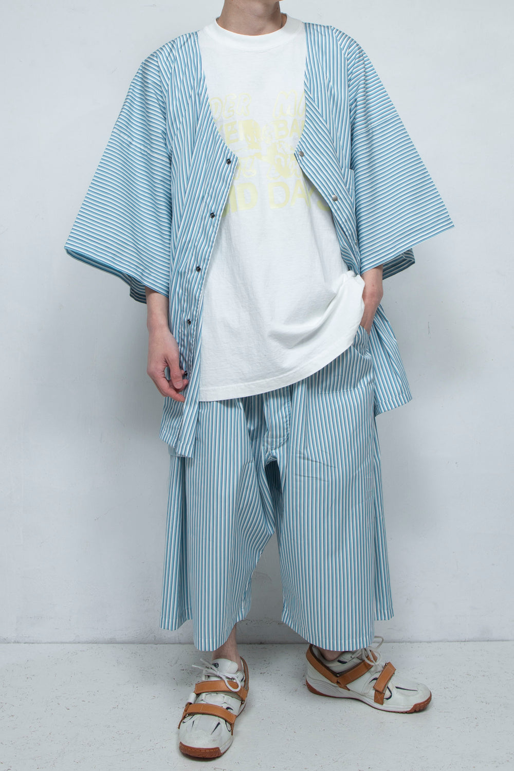 TM collarless shirt GREEN