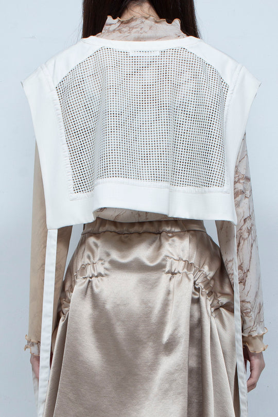 Lace short bolero WHITE