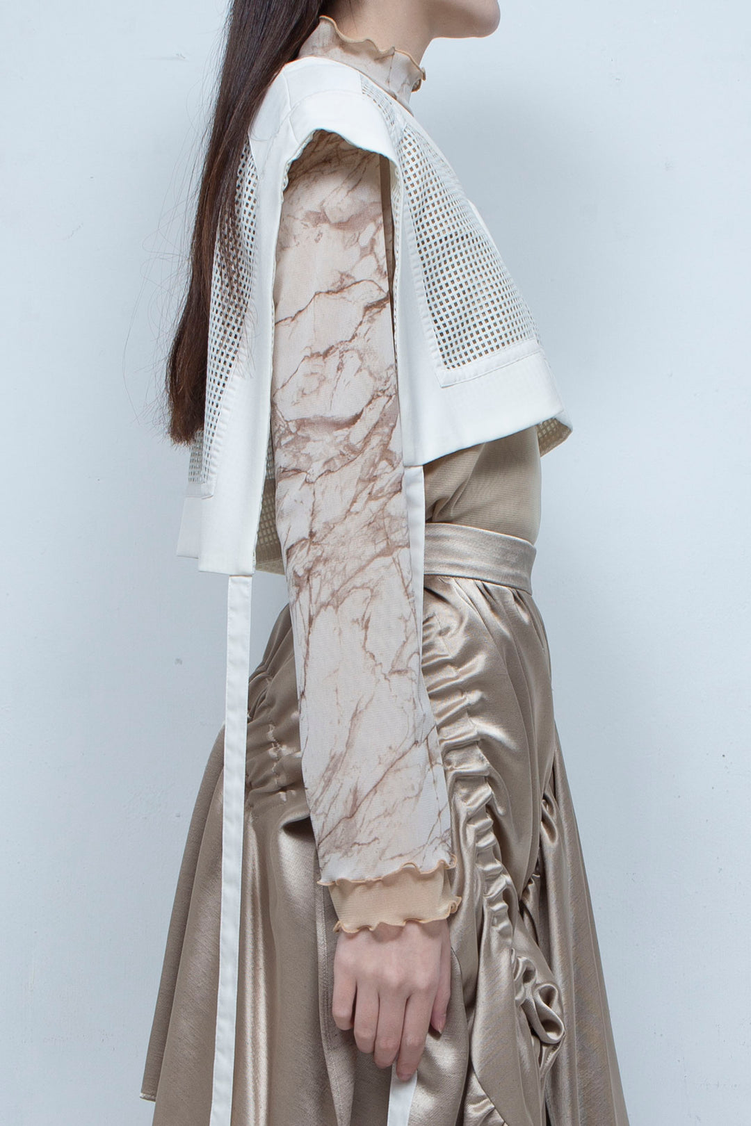 Lace short bolero WHITE