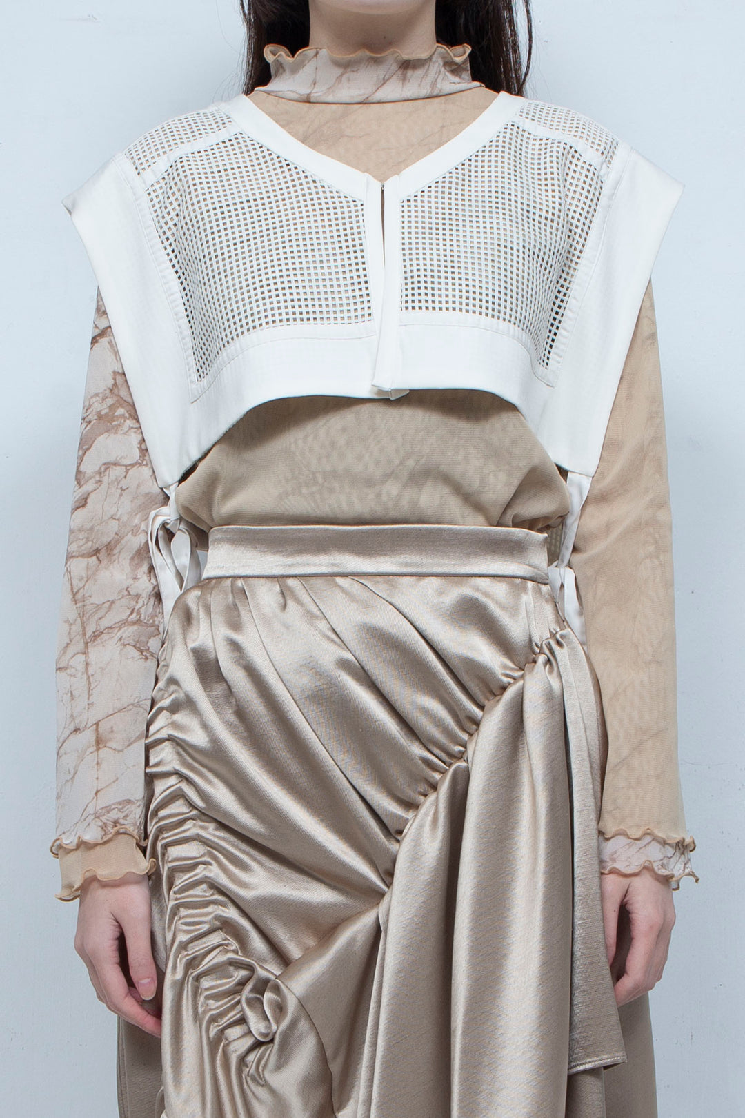 Lace short bolero WHITE