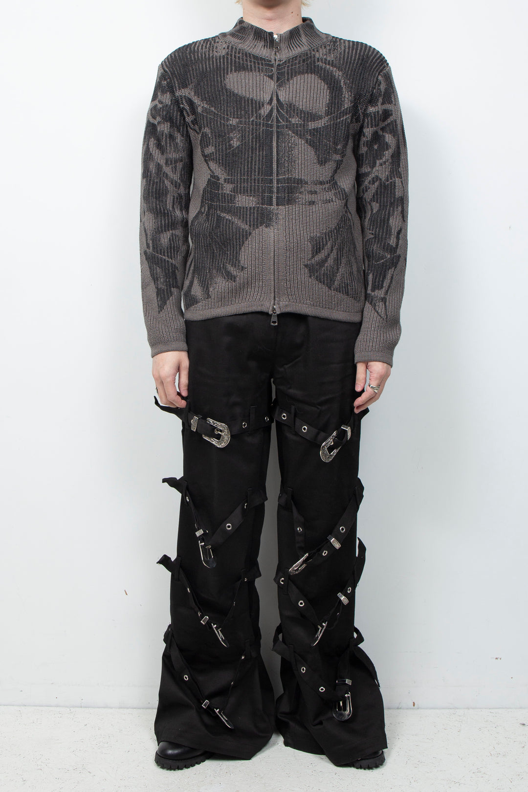 Vintage printed cardigan sweater