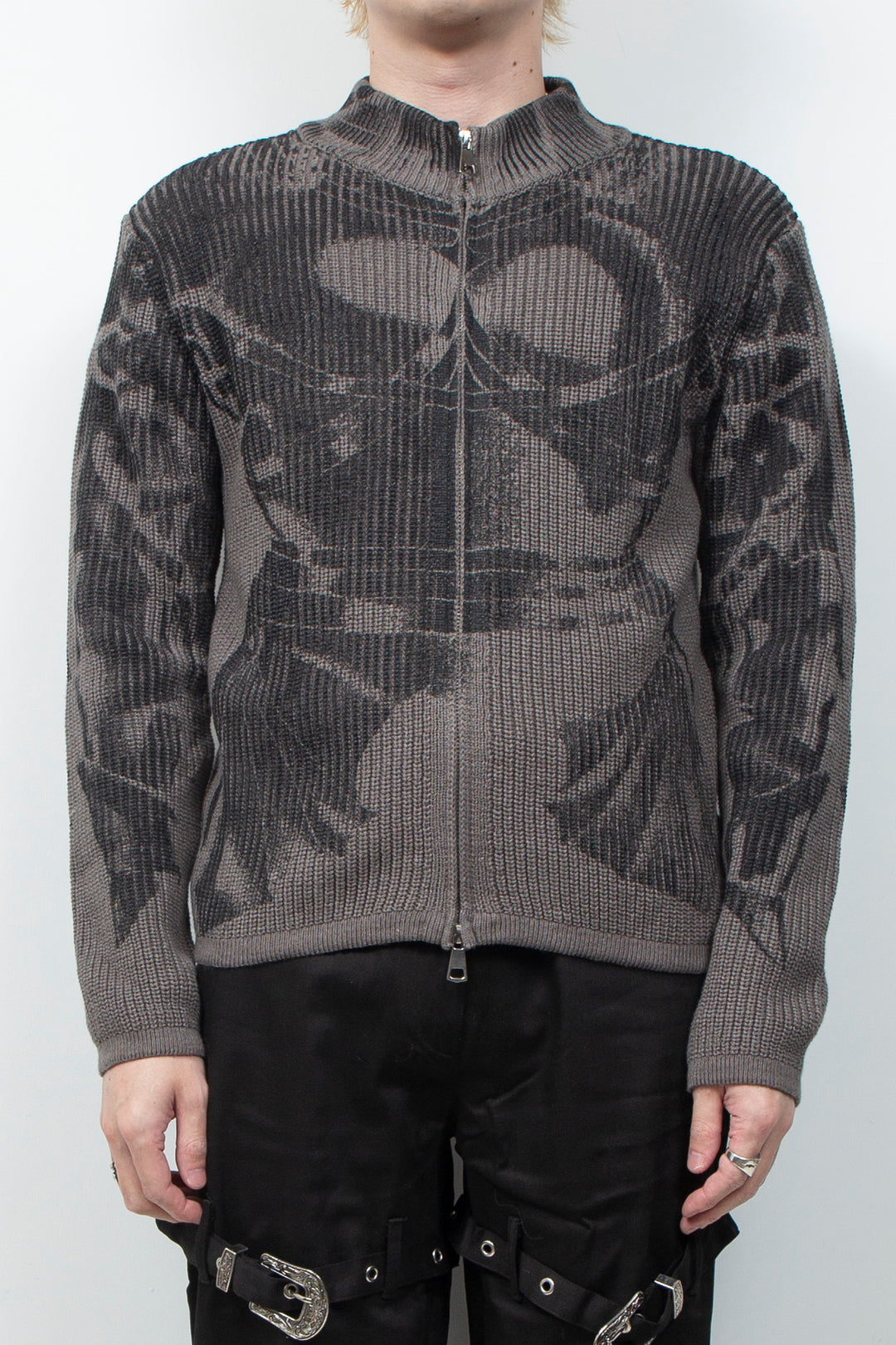 Vintage printed cardigan sweater