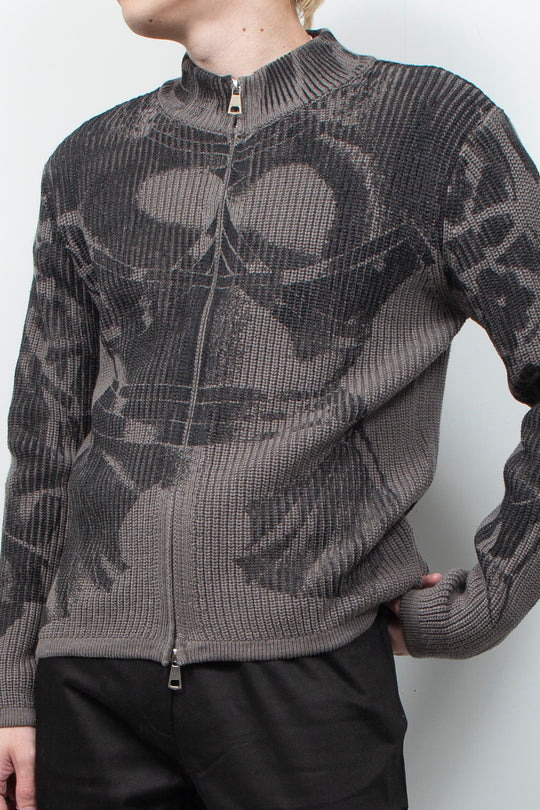 Vintage printed cardigan sweater
