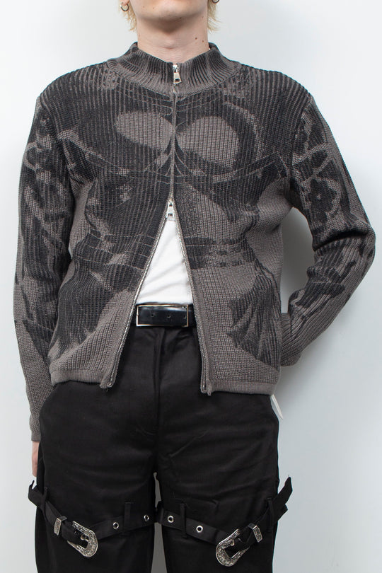 Vintage printed cardigan sweater