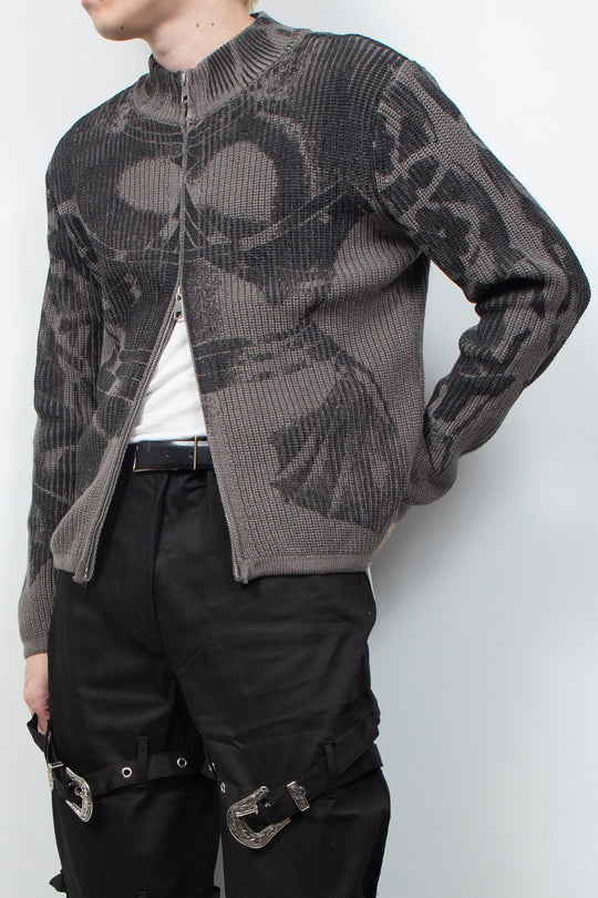 Vintage printed cardigan sweater