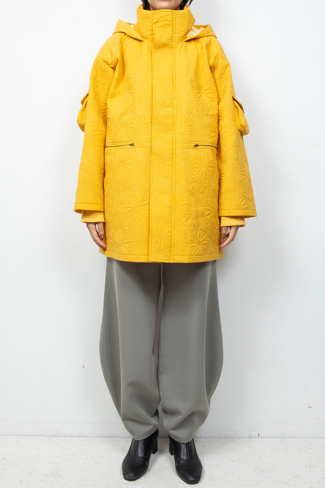 KIKU Quilted Jacket Yellow