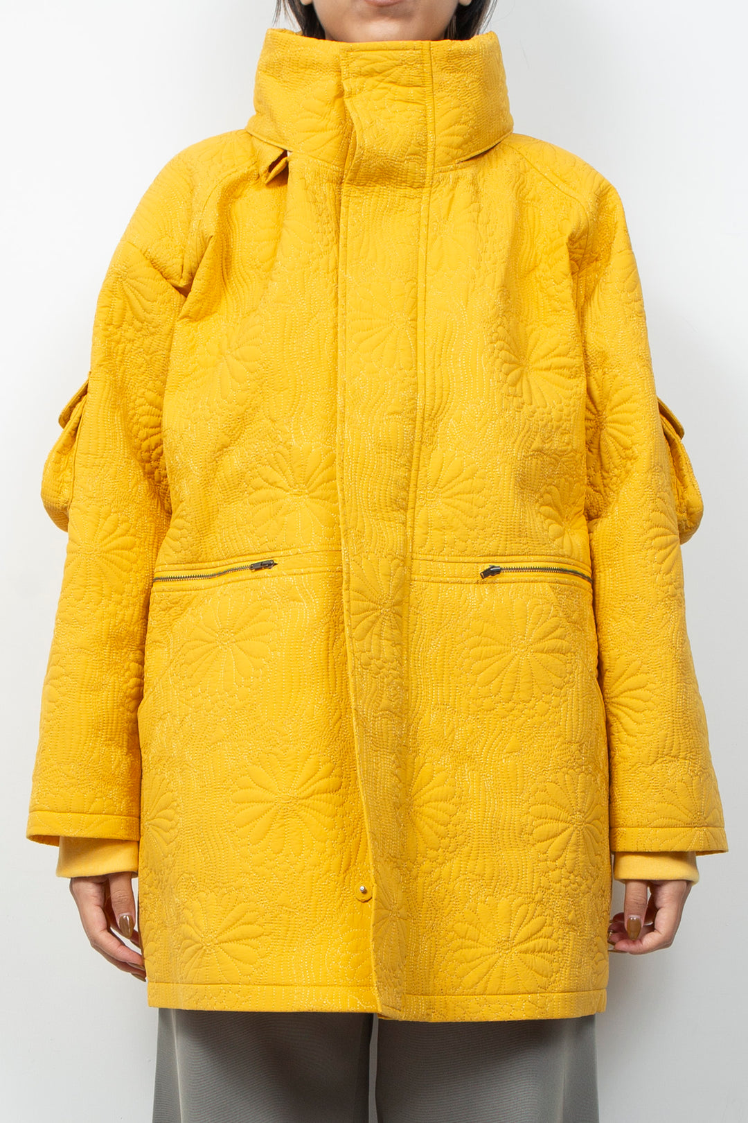 KIKU Quilted Jacket Yellow