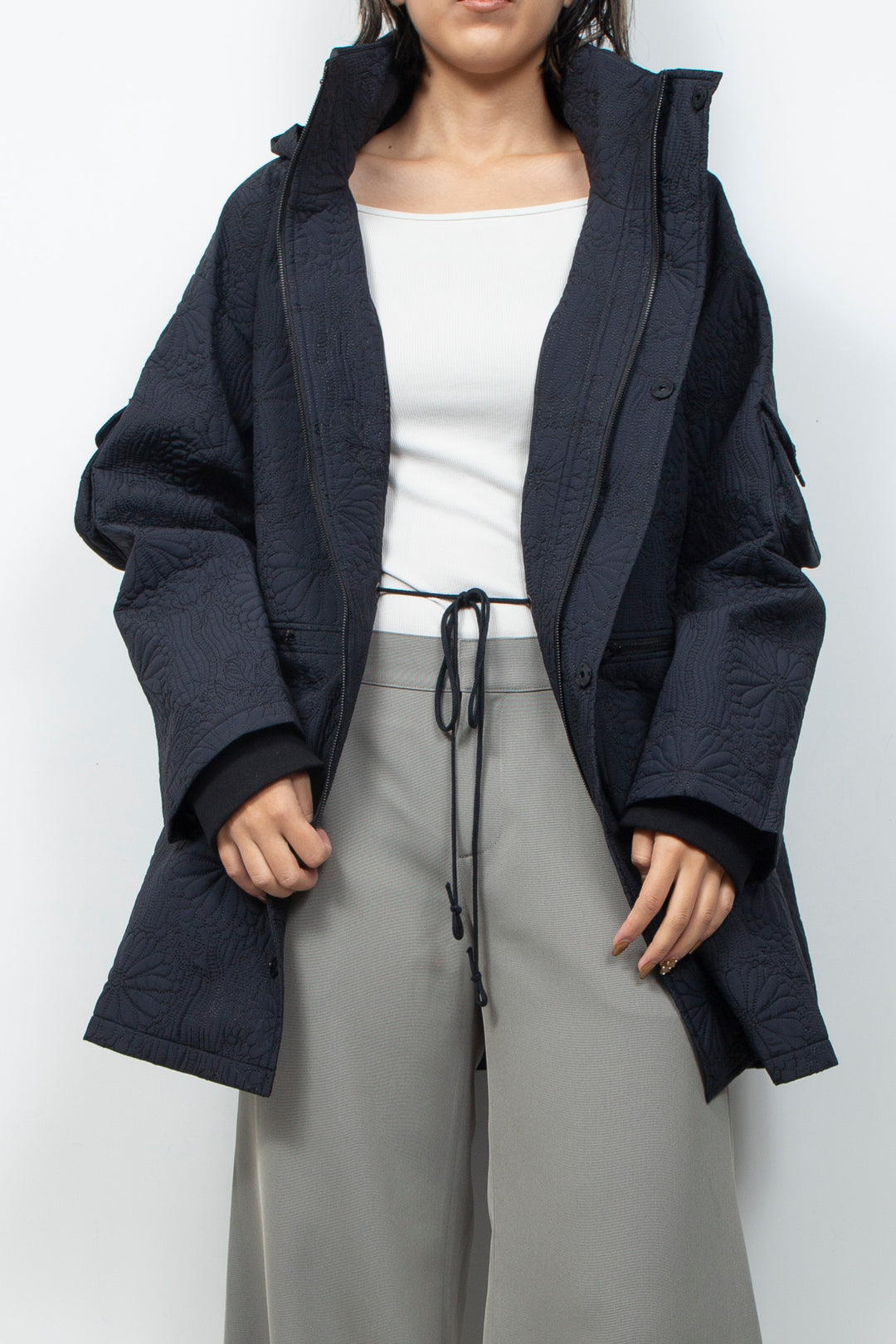 KIKU Quilted Jacket Black