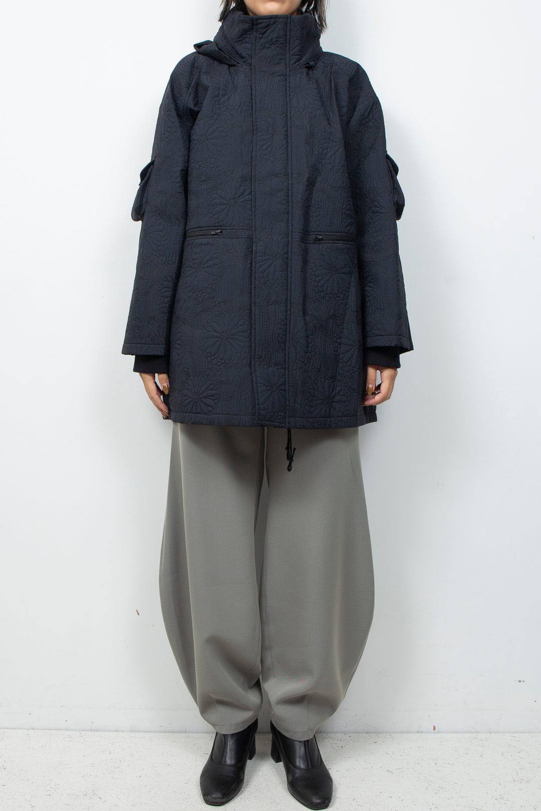 KIKU Quilted Jacket Black