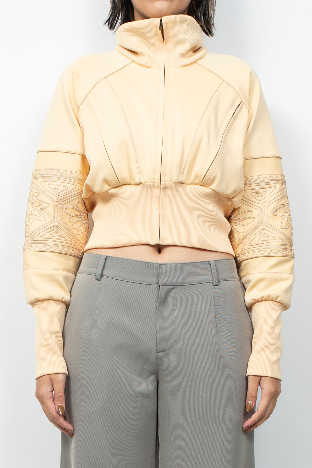 KIKU Cropped Tracksuit Cream