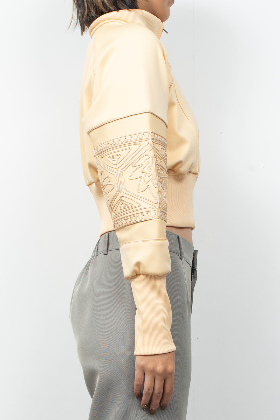 KIKU Cropped Tracksuit Cream