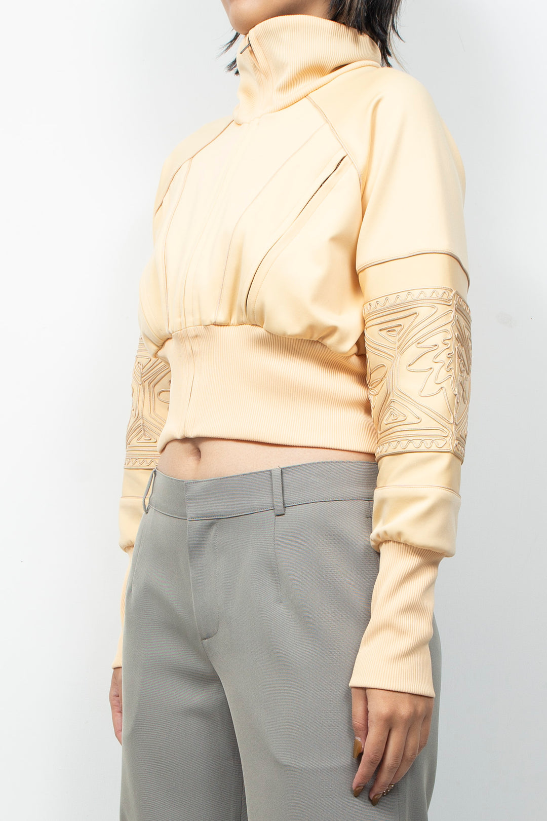 KIKU Cropped Tracksuit Cream