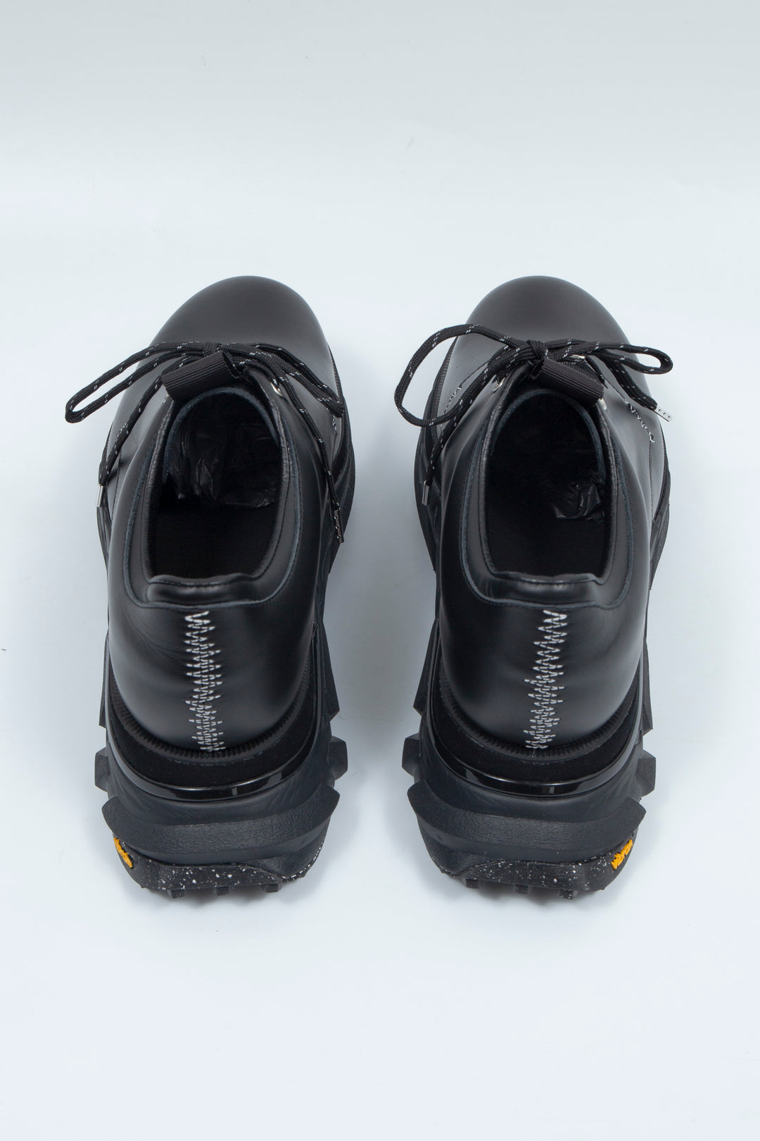 STITCH WORK DOCKING LEATHER SHOES