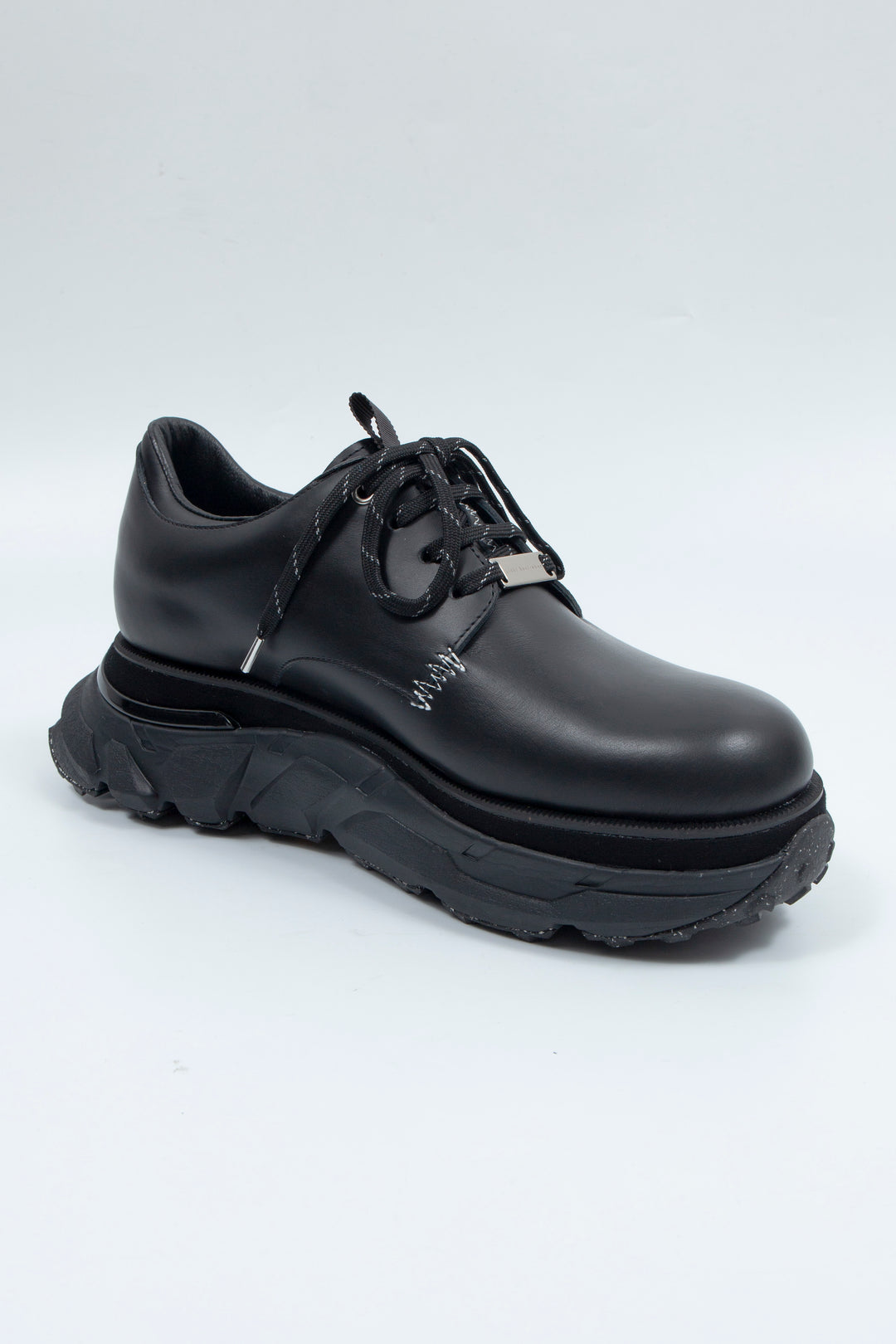STITCH WORK DOCKING LEATHER SHOES