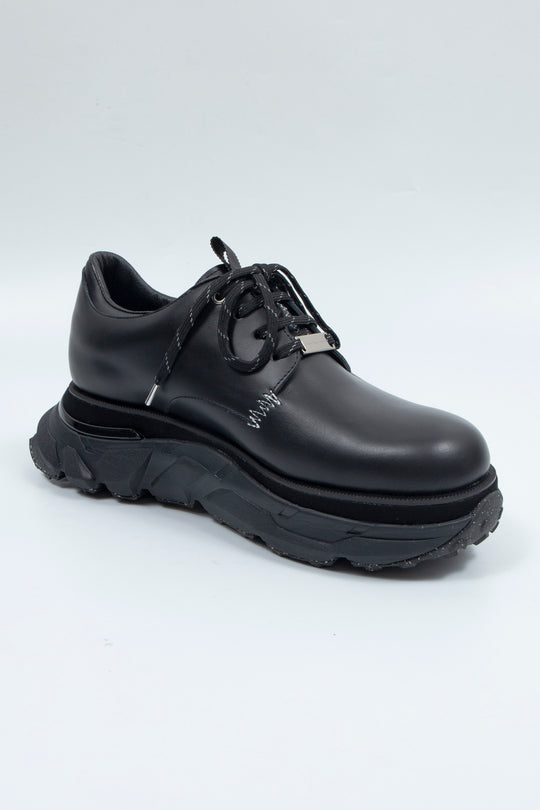 STITCH WORK DOCKING LEATHER SHOES