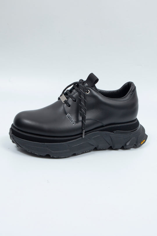 STITCH WORK DOCKING LEATHER SHOES