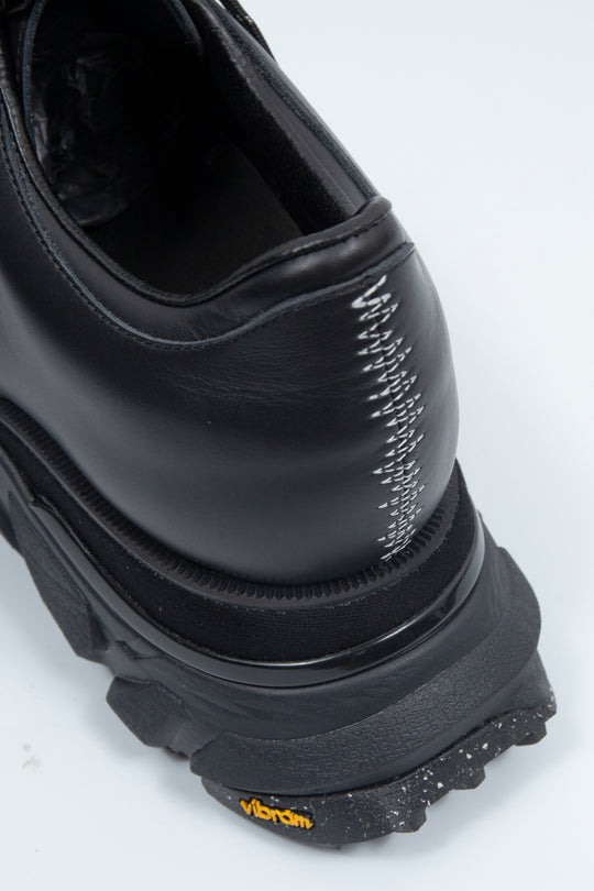 STITCH WORK DOCKING LEATHER SHOES