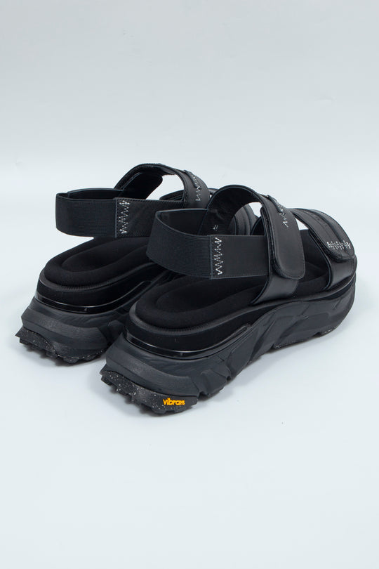 STITCH WORK DOCKING LEATHER SANDALS