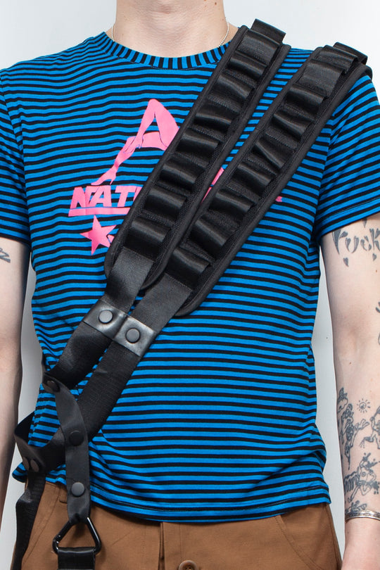 Black decorative shoulder strap