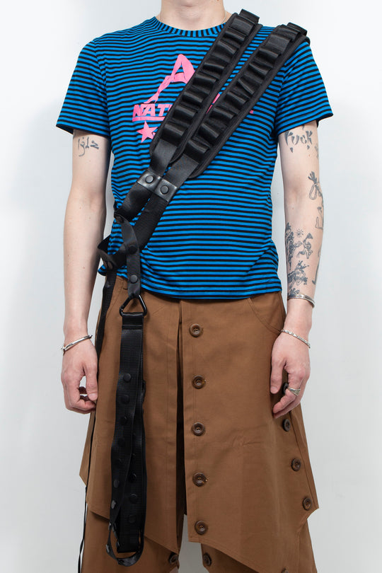 Black decorative shoulder strap