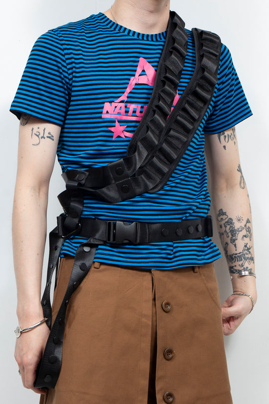 Black decorative shoulder strap