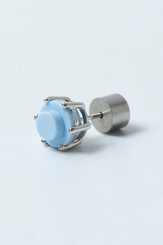 Round colorblock pierced earring