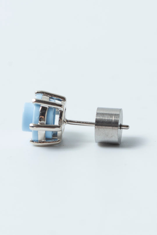 Round colorblock pierced earring