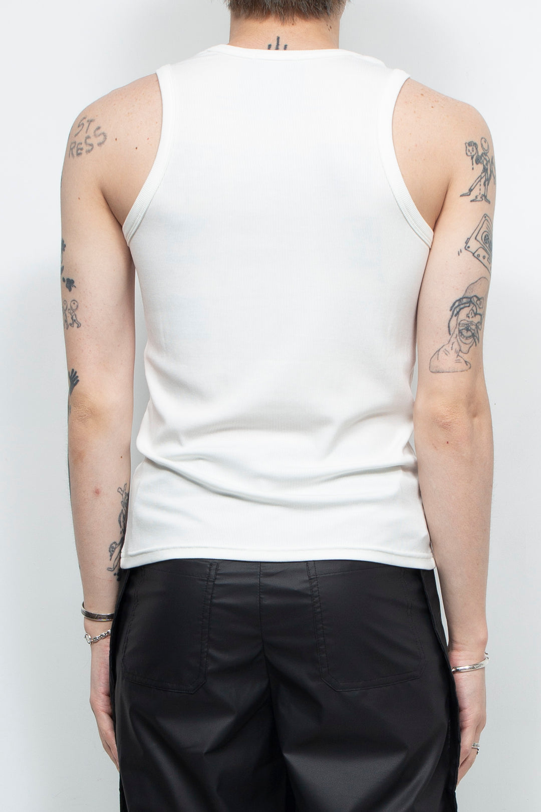 White bow vest