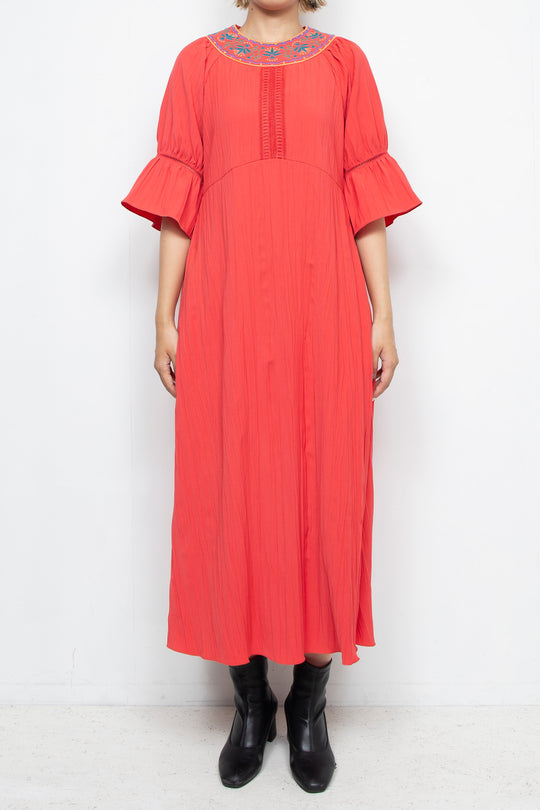 Water lily dress Red