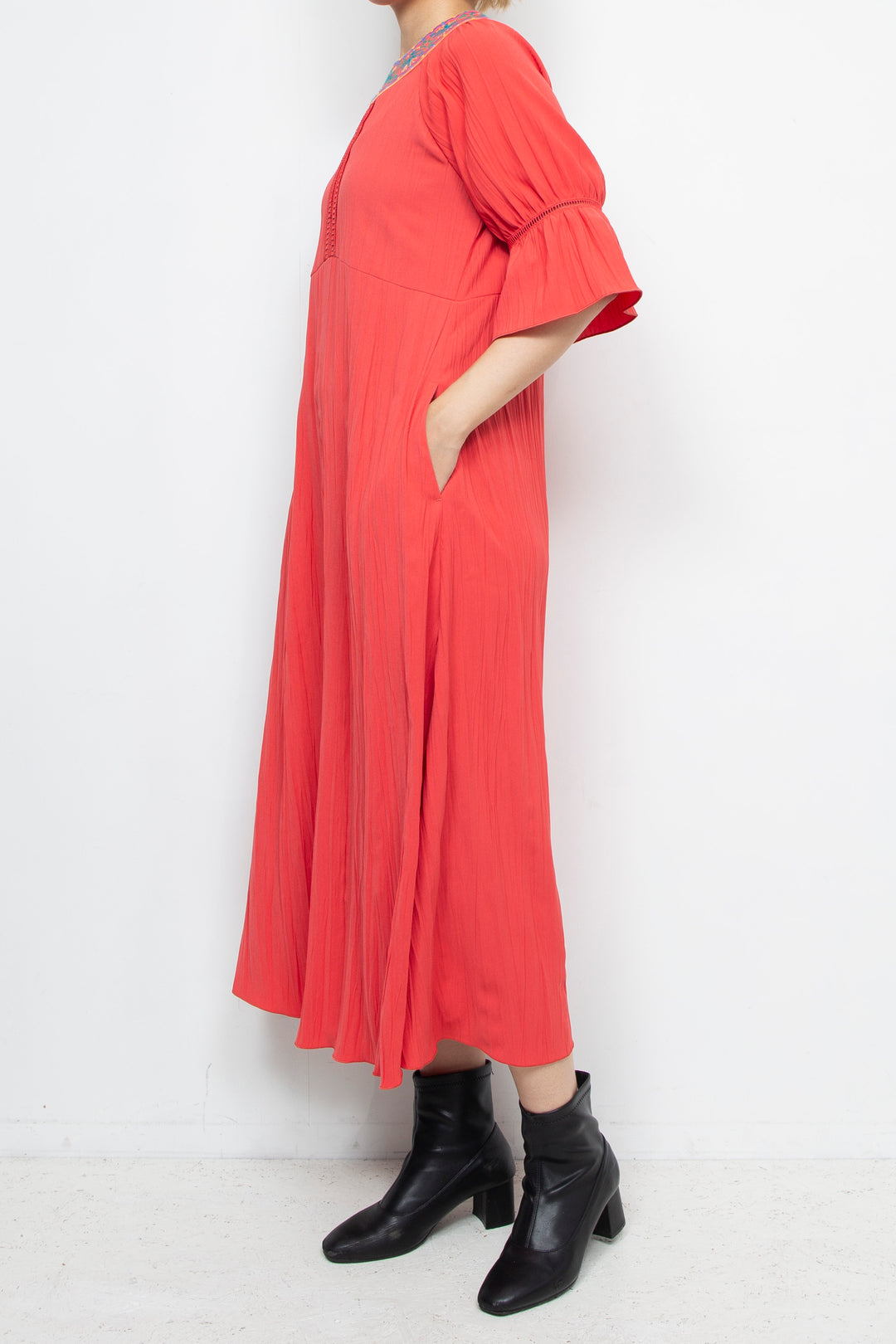 Water lily dress Red