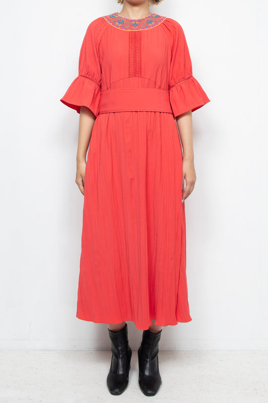 Water lily dress Red