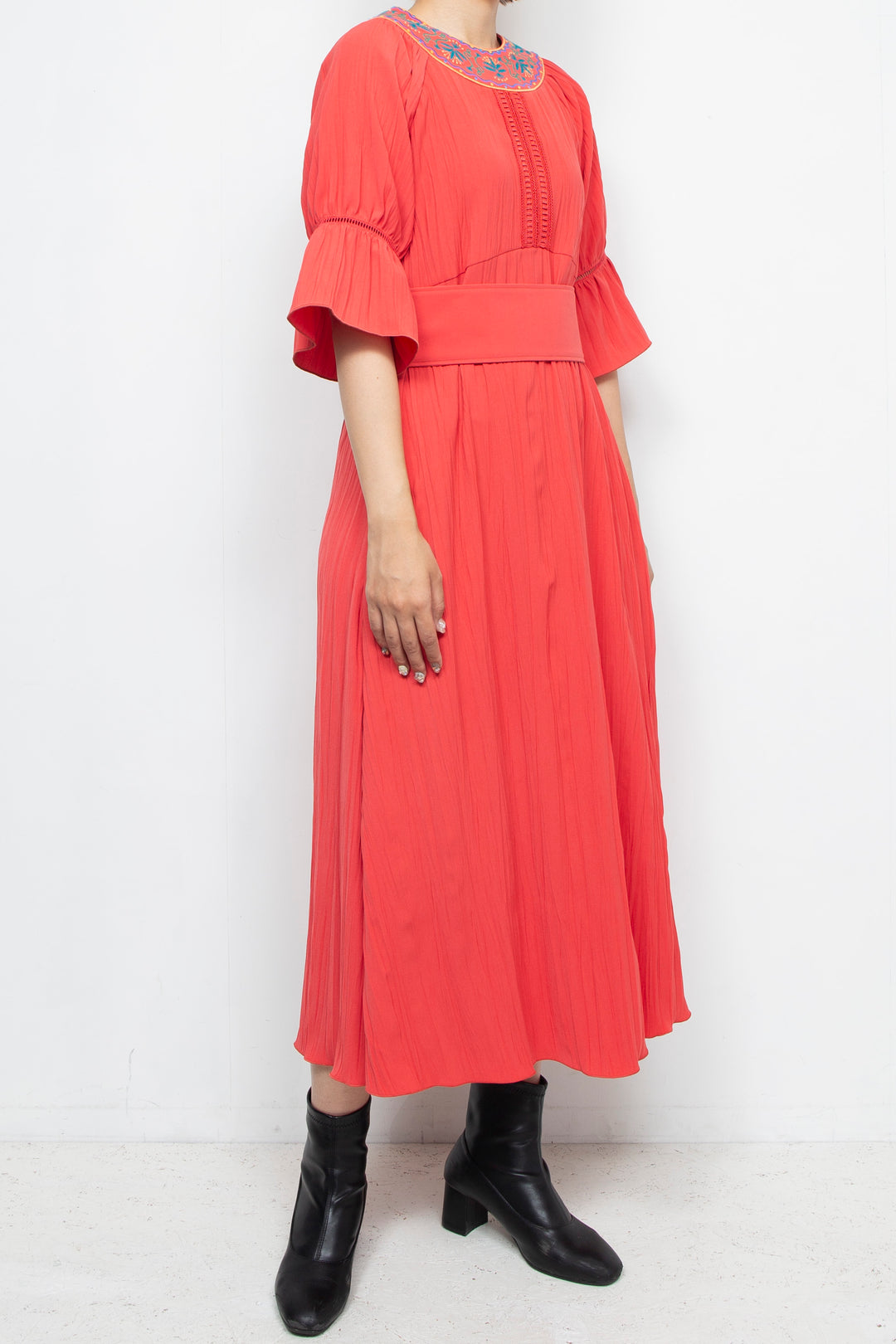 Water lily dress Red