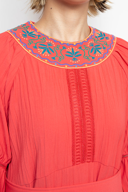 Water lily dress Red