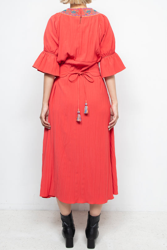 Water lily dress Red